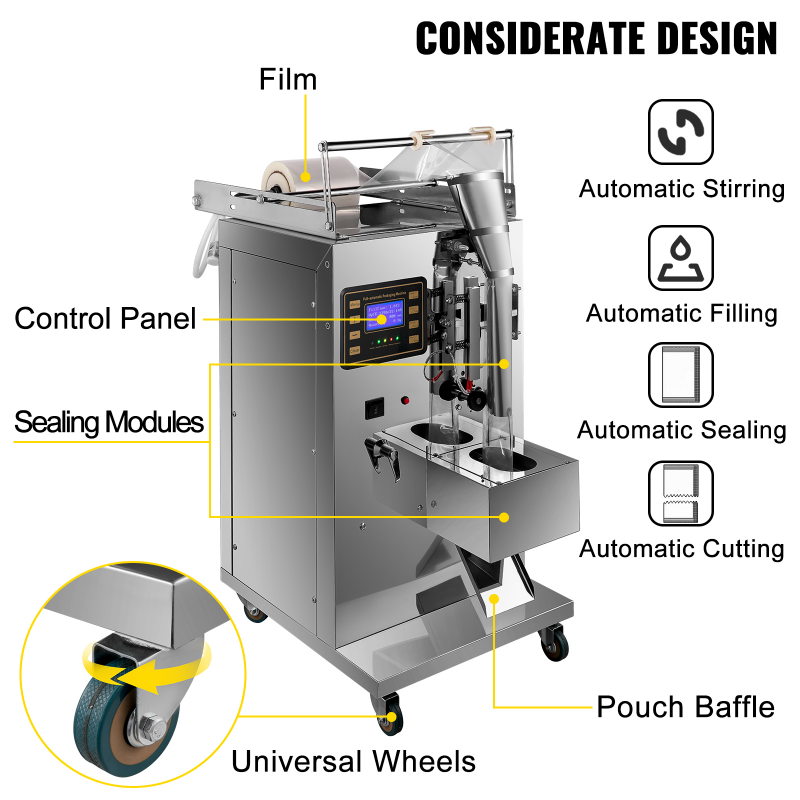 Machine à emballer liquide automatique de sachet de sachet de jus d'eau de lait de bière