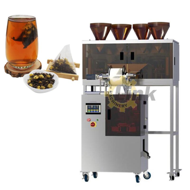 Meilleur prix en nylon automatique Pyramide sachet de thé remplissant la machine à emballer le thé de sac d'emballage